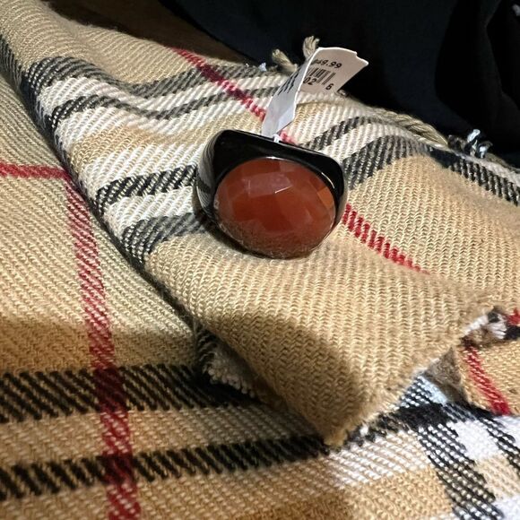 NEW GENUINE RED AVENTURINE RING SIZE 8 - Picture 2 of 6